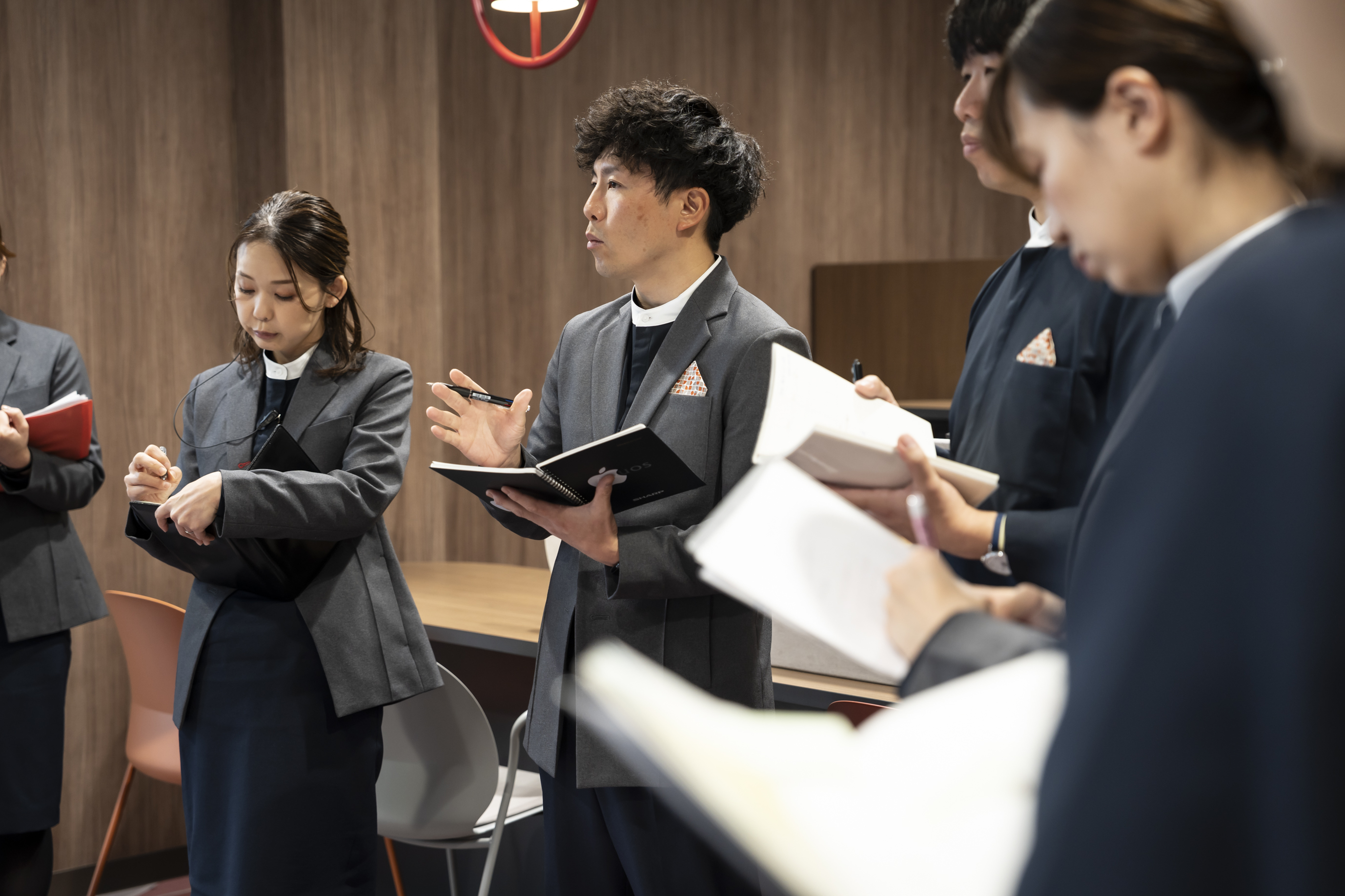 朝礼の様子